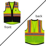 Safety Vest Hi Vis Reflective Vest for Men with Pockets  Class 2 High Visibility Construction Work Vest - Image 2