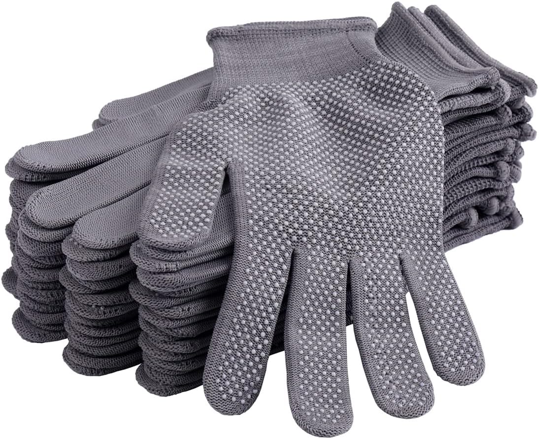 71YGxhBYWmL._AC_SL1135_.jpg 12Pairs Work Gloves Anti-slip Knitted Stretchy Cloth Glove Thin Moist Glove Liners - Image 1