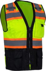 Safety Vest Hi Vis Reflective Vest for Men with Pockets  Class 2 High Visibility Construction Work Vest