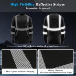 Hi vis Long Sleeve reflective Shirts for Men, Safety Shirts for Construction Class 3 (Sun protection,Sweat odor control) - Image 2